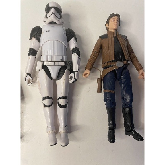 Star Wars Action Figures Lot Of 5 Yoda + Luke + Stormtrooper + Chewbacca + Finn - Picture 3 of 10